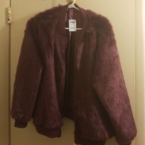 Faux fur Charlotte Russe purple jacket